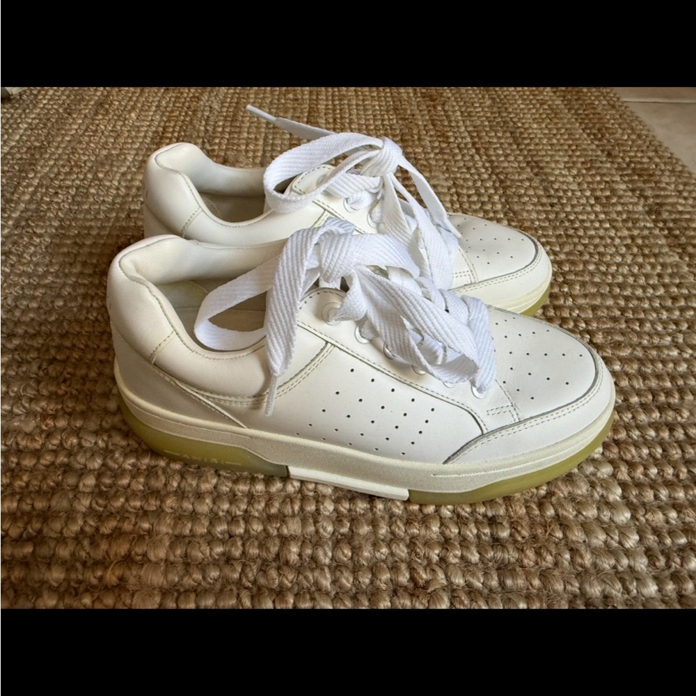 Amiri Stadium White Leather Sneakers View 2